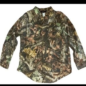 Walls Advantage Timber Camo Button Down‎ Shirt Mens Medium Regular Cotton Russia